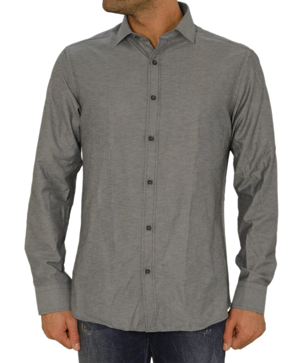 Ανδρικό πουκάμισο GioS ανθρακί 9545W17F